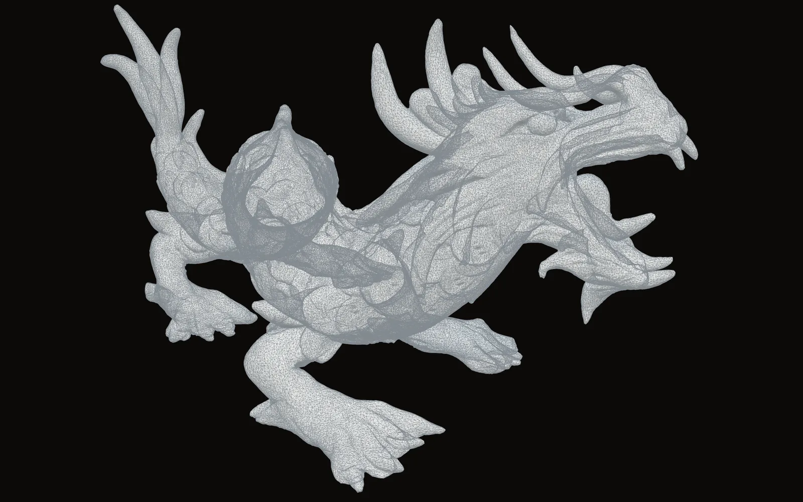 the dense scanned dragon, before it becomes a light game model