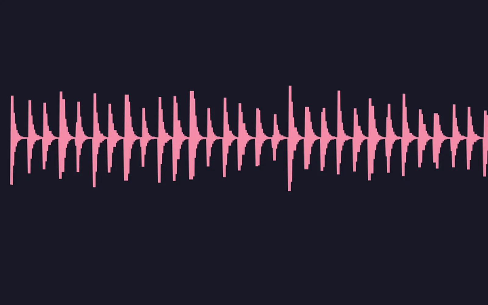 a drum line where each hit picks the next one, so it keeps changing