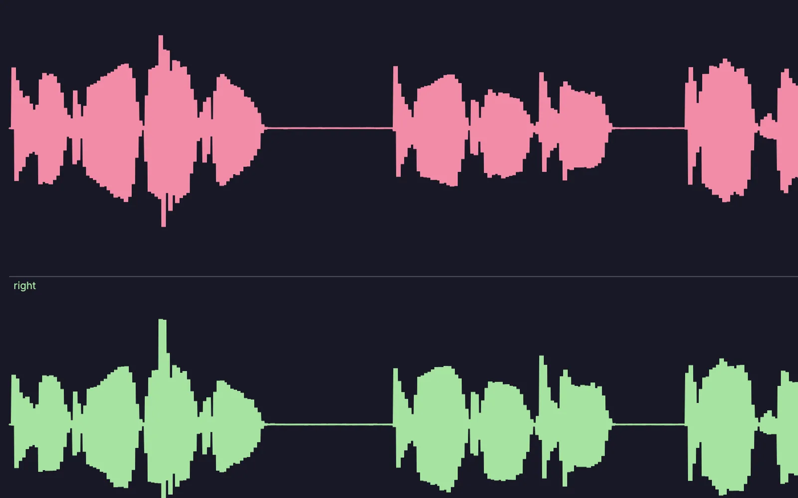 a voice take, kept and trimmed
