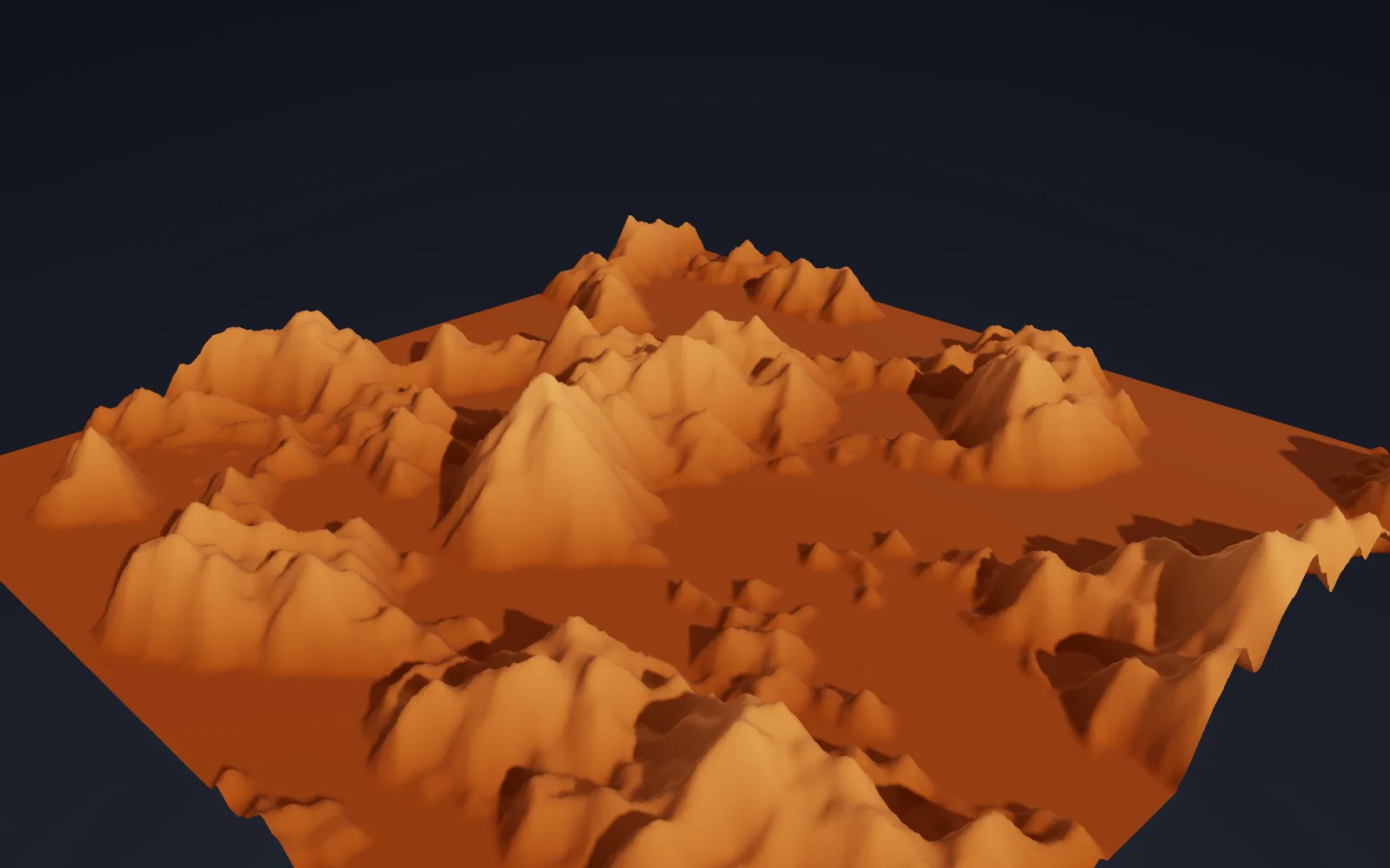 Red rock buttes over a flat canyon floor