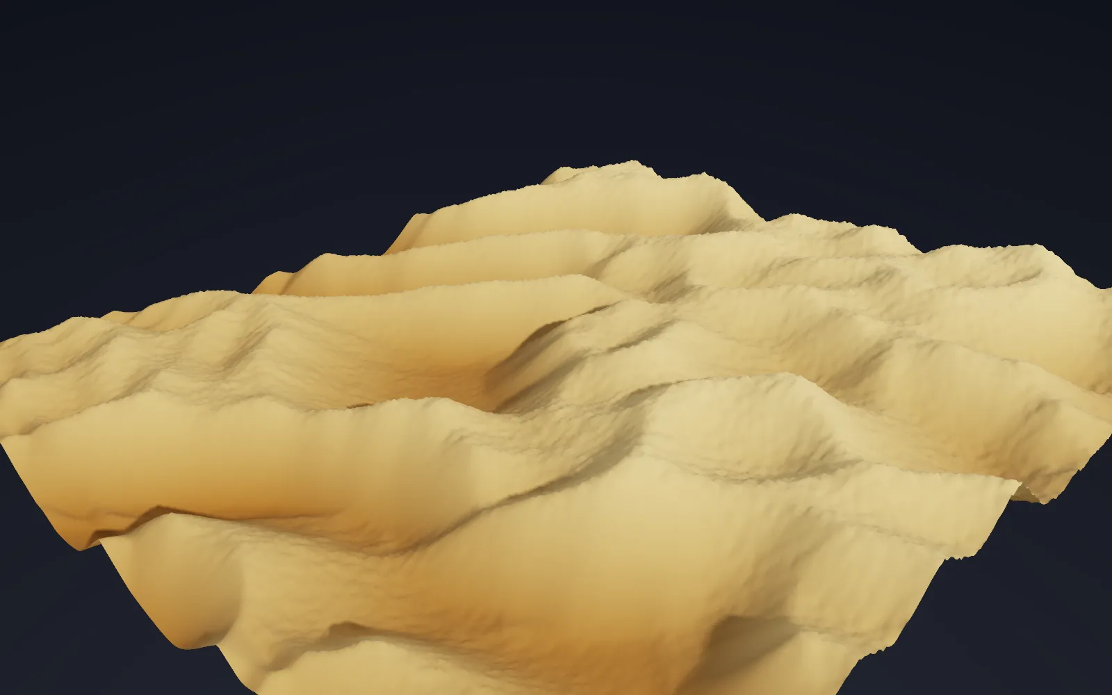 desert dunes with wind-cut crests and soft slip faces