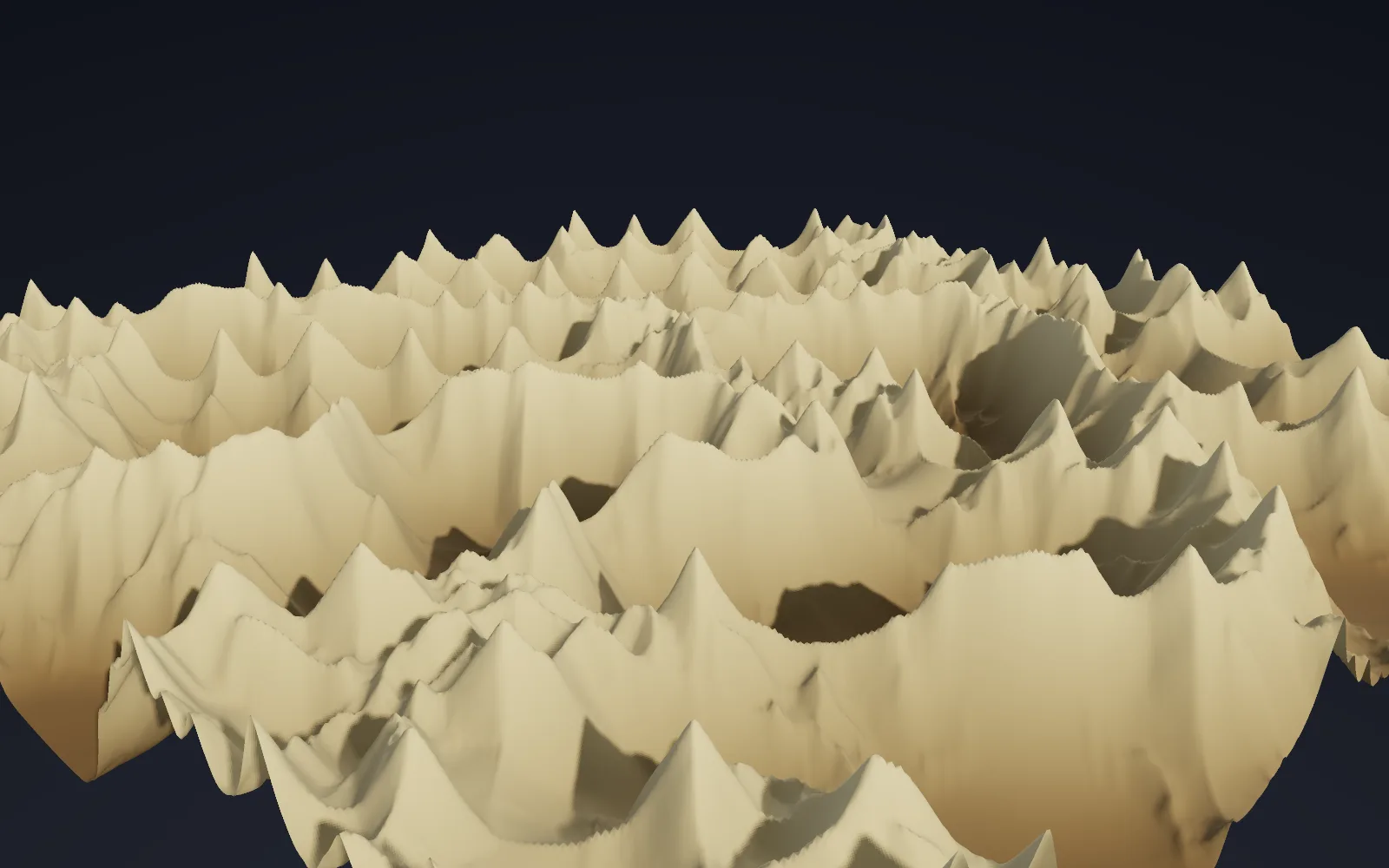 eroded peaks, ready to export as a landscape