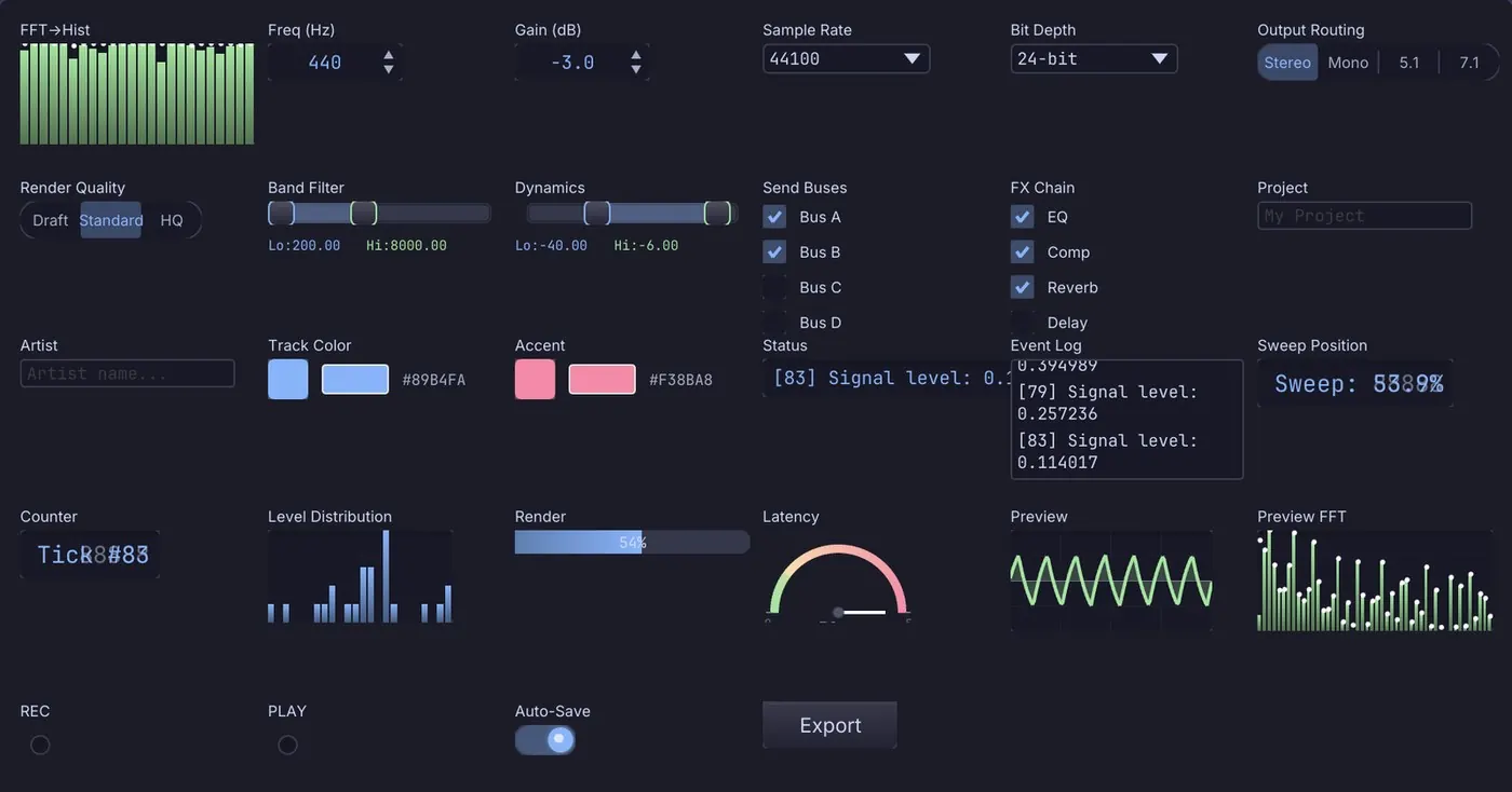 a custom panel for the operator