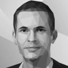 Elliot Turner, a low-poly portrait