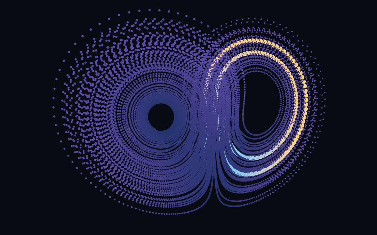 16,000 samples from a CSV drawn as points colored by speed, the latest stretch of the run in bright gold