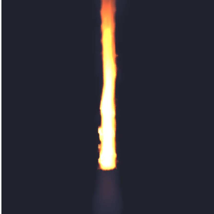 flames off a sphere