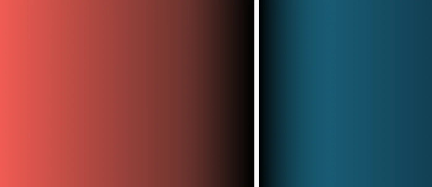 two halves softened down a seam