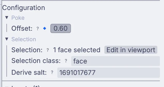 Offset on the Poke step, set to 0.6.