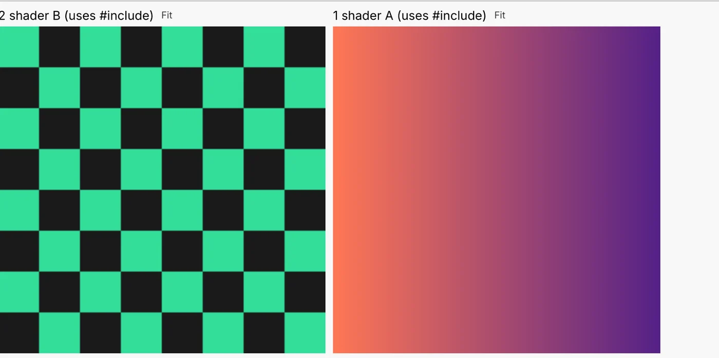 two shaders sharing one include