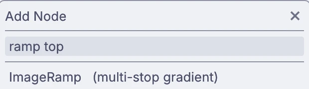 quick-add with ramp top typed, offering ImageRamp