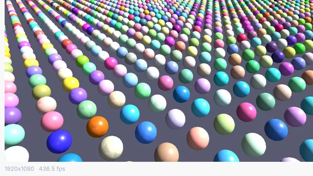 ten thousand colored spheres