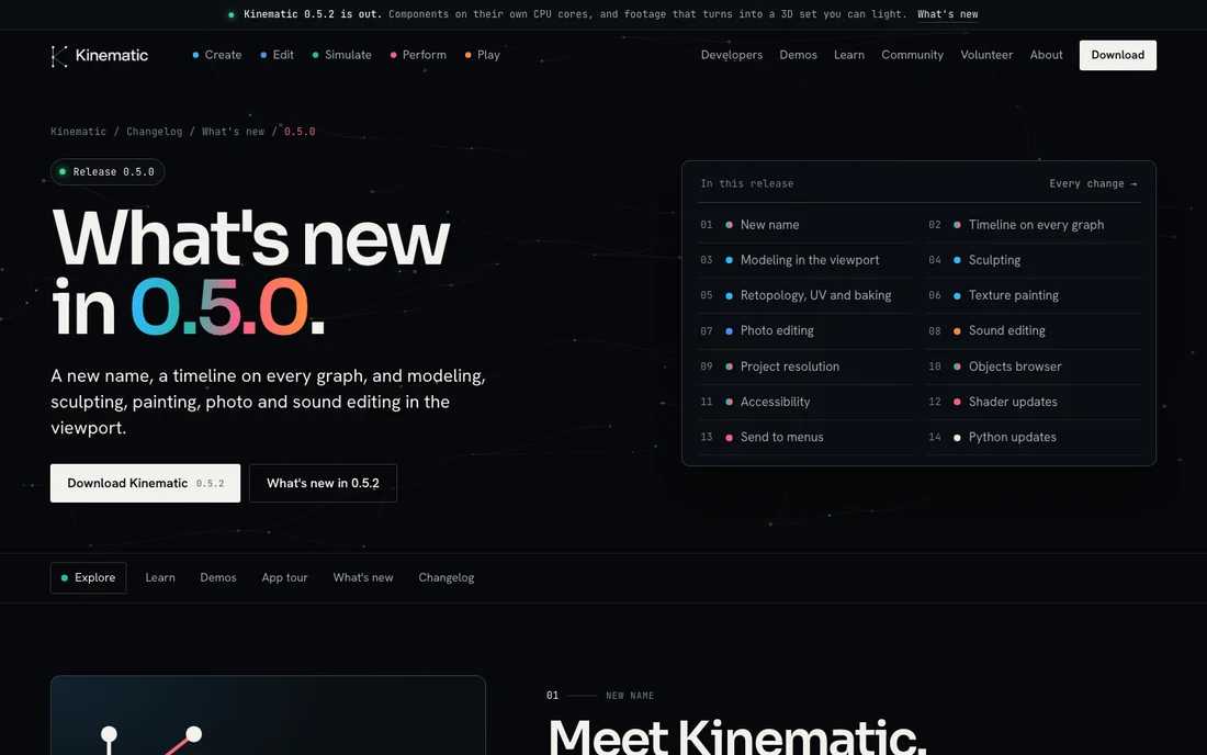The What's new in 0.5.0 page